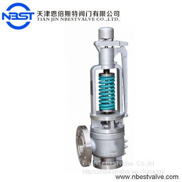 Steam boiler safety valve for high pressure temperature