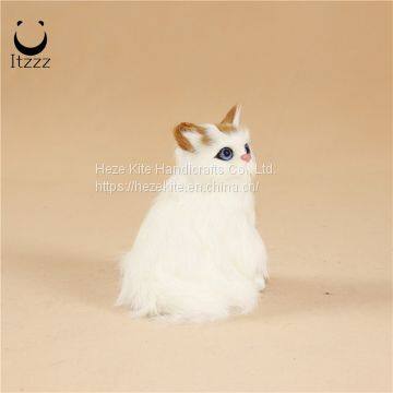 ITZZZ Realistic Life Size Simulation Sitting Cat Furry Animal With Plastic Cat Photography Props photo-3