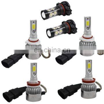 6X 9005 H11  6000K White COB LED Headlight + Fog/Driving Light Suit For 2007-2013 GMC Sierra 1500 2500