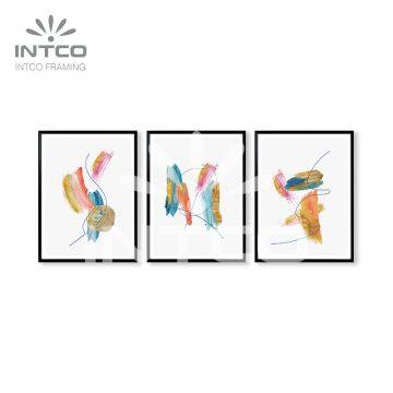 3 Piece Abstract Wall Art, Custom Picture Frames for Art, Abstract Wall Art Set photo-3