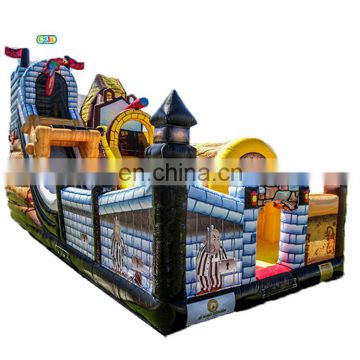 new design popular inflatable pirate boathouse boat blow up water slide