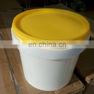 3L round plastic bucket with lid, steel handle, plastic barrel and pail