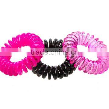 100% Real Picture 2015 Girl Baby Women Hair Elastic Ties Plastic Hair Rope Fashion Mix Wholesale 100pcs Assorted Phone Wire Hair