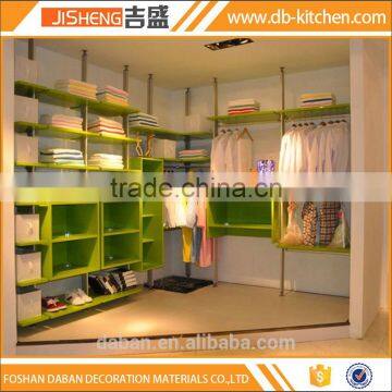 High gloss wall mounted corner wardrobe