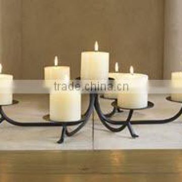 7 Lite Pillar Candlestick candelabra With Iron Metal