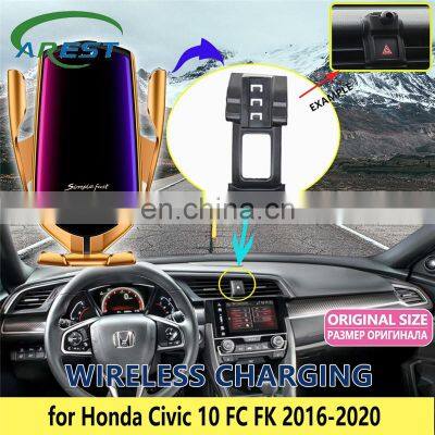 Car Mobile Phone Holder for Honda Civic 10 FC FK 2016 2017 2018 2019 2020 GPS 360 degree rotation Support Accessories for iphone