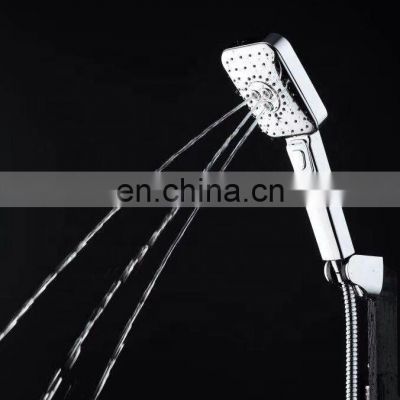 Cheap 5 functions golden hand shower head with big waterfall spray