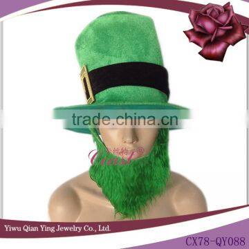 Green Saint parker day party hat with beard