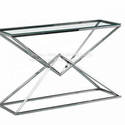 double metal glass coffee table