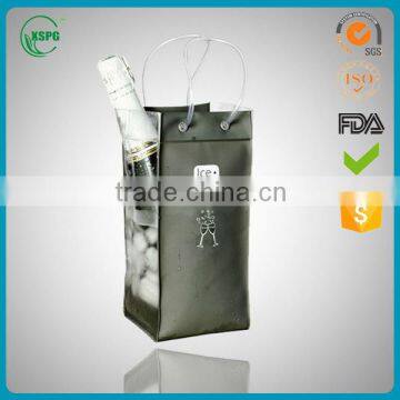 Clear ice bucket pvc bag with handle