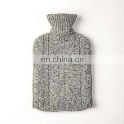 Custom Cable Knitted Cashmere Hot Water Bag Cover