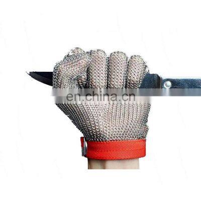 Cut Resistant Working Stainless Steel Mesh Glove for Butcher Superior Stainless Steel Ring Glove