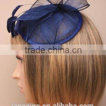 2015 New Coming Feather Fascinator Base Sinamay Hat photo-3