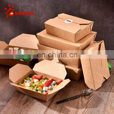 Eco-friendly Biodegradable kraft food packaging paper boxes