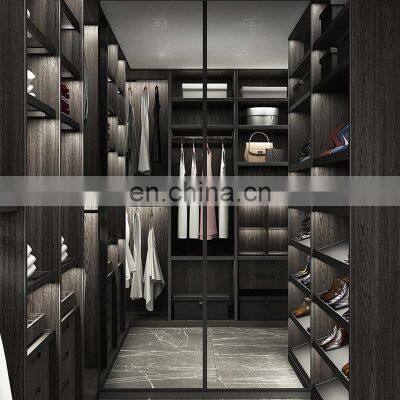 Modern Aluminum Glass Door Walk in Wardrobe Bedroom Wardrobes