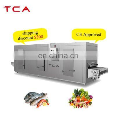 1000 kg iqf tunnel freezer machine for fruit and vegetable sea food freezers