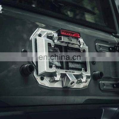 4x4 Tail Door License Cover for Jeep Wrangler JK 2007+ offroad car accessories license plate