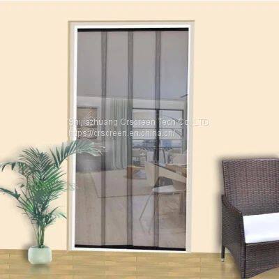 100% Polyester Door Screen Curtain Four Piece Hanging Fly Screen Door Mesh Door