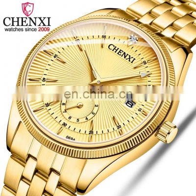 Chenxi 069A OEM Men Women Quartz Watch Stainless Steel Calendar Luxury Watches Custom Logo