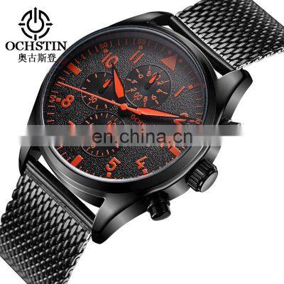 OCHSTIN GQ043B Men Businessman Watches Stainless Steel Metal Quartz Watch Wholesale Wrist photo-5