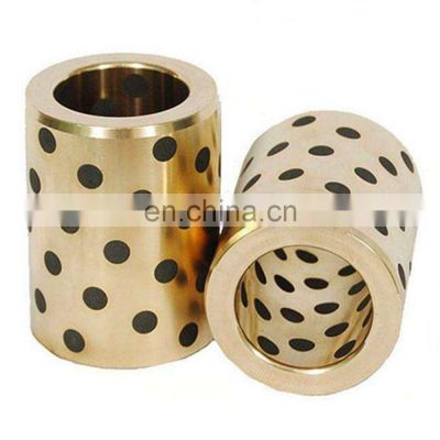 Excavator Self Lubricating Bronze Bushings Graphite Plugged Oilless Bearing