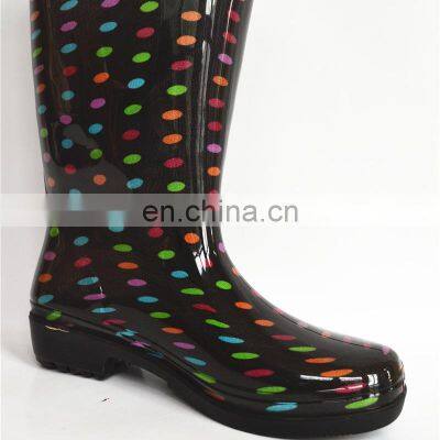 Fashion Medical Women PVC transparent rain boots Knee high wellington gumboots