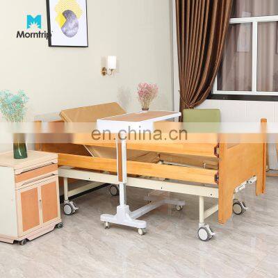 Homecare Furniture Fowler's Position Wood Material Two Function Mobility Hospital Medical Nursing Bed With Foam Mattress photo-3