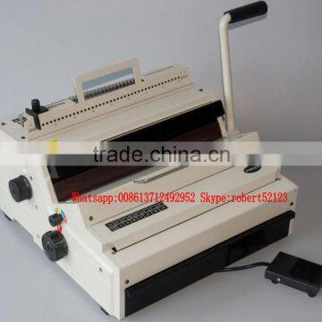 NanBo MT980(990) Office usage cheap Wire Comb Binding Machine, Small Double Wire Binding Machine