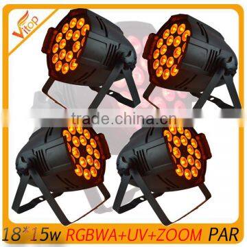 18*10w led par lighting indoor par can light with zoom