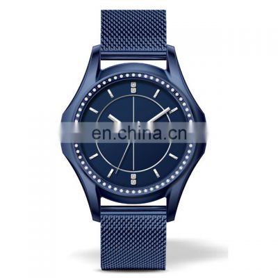 shenzhen watch manufacturer DUALTIME 2019 women ladies stainless steel mesh band watch