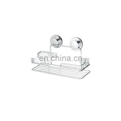 ODM Diamond Series Bathroom Iron Rack Wall Mounted Wire Basket Suction Cup Shower Caddy Bathroom Shelf