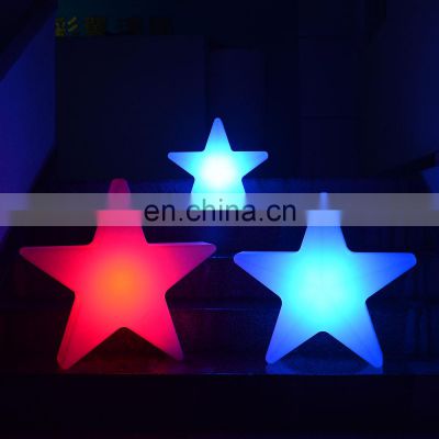 Bright Star Christmas Lights /Colorful LED Christmas Decorative atmosphere lamp Star shaped outdoor floor lamp  with Battery