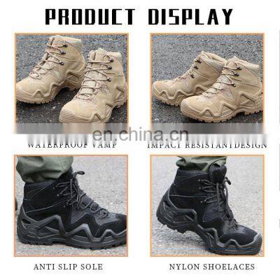 Custom Oxford Fashion Waterproof Desert Combat Shoes Men Hiking Man Outdoor Sport Combat Shoes Tactical Boot photo-5