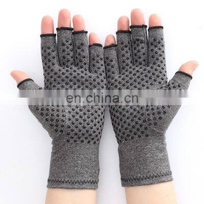 Cheap Half Finger Pain Relieve Compression Other Sports Gym Anti Slip Silicone Dots Arthritis Gloves