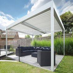 High Quality Aluminum Roof System Patio Gazebo Water Proof Louvre Pergola photo-3