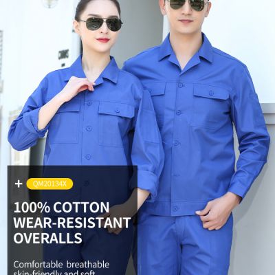 Pure cotton work clothes, safety work clothes, customized high-quality products, comfortable, breathable, skin friendly, and soft