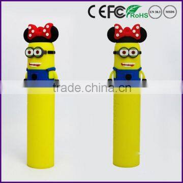 Cartoon minion 2600mAh power bank with rohs FCC
