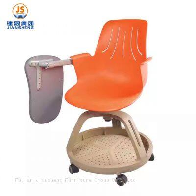 Plastic school chair with arm for classroom