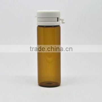 8ml amber glass sample vial,pharmaceutical glass vial with plastic cap