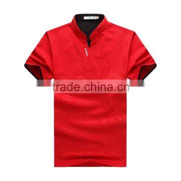 2016 fashion mens polo shirt design with V-neck short sleeve polo upper garment for men's clothing