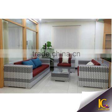New PE Rattan Sectional Sofa Gold Supplier Outdoor Sofa Set Price in India photo-3
