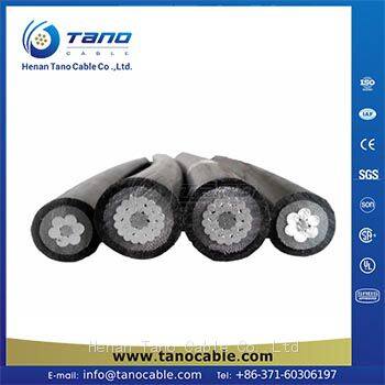 0.6 - 1KV Aluminum Overhead ABC Power Cable XLPE / PE Electrical Wire