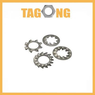 Industrial 304 Stainless Steel Flat Lock Washers With DIN Standard External Teeth Zinc Finish Carbon Steel Plastic photo-4
