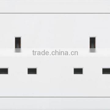 Double 13A british socket, wall switch and socket european wall socket and switch