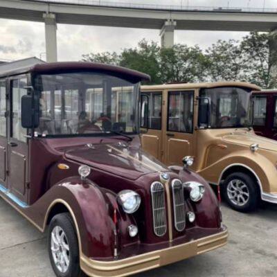8-seater Electric Vintage Car, Retro Sightseeing Vehicle for Tourist Reception in Scenic Areas, Electric Vehicle for Property Viewing in Villas and Real Estate Projects photo-4