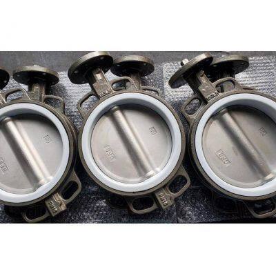 Tyco Butterfly Valve, Pneumatic Special Teflon Valve, Square Shaft 17×17, Pinless 304 Valve Disc, D71fp-10c