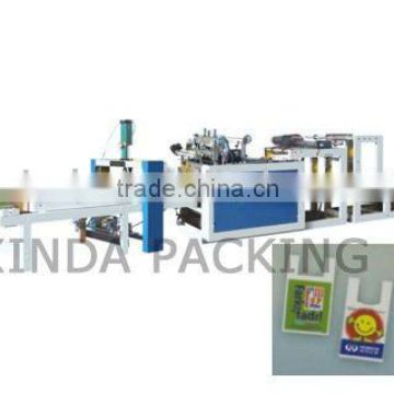 Fully automatic T shirt plastic bag making machine