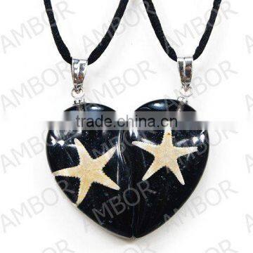 promotional gift half heart pendants