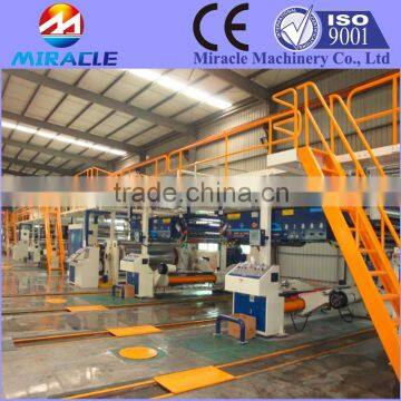 Paperboard corrugated machine, for making corrugated paperboard from corrugated complete line