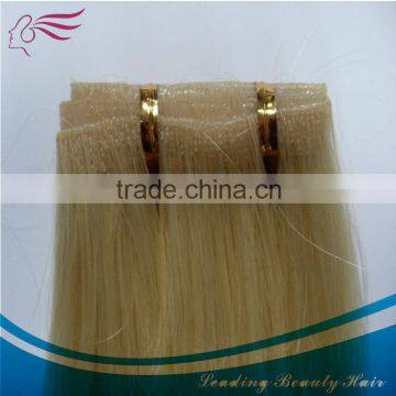 High quality cheap stick pu remy virgin skin weft